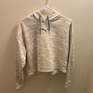 Puma Light Tan Camo Cropped Hoodie